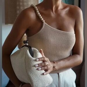 Amy Bohemian Casual Knit One Shoulder Top